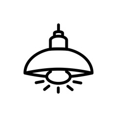 hanging lamp icon vector trendy flat design