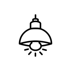 hanging lamp icon vector trendy flat design