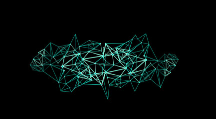 futuristic shape. Computer generated abstract background