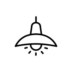 hanging lamp icon vector trendy flat design