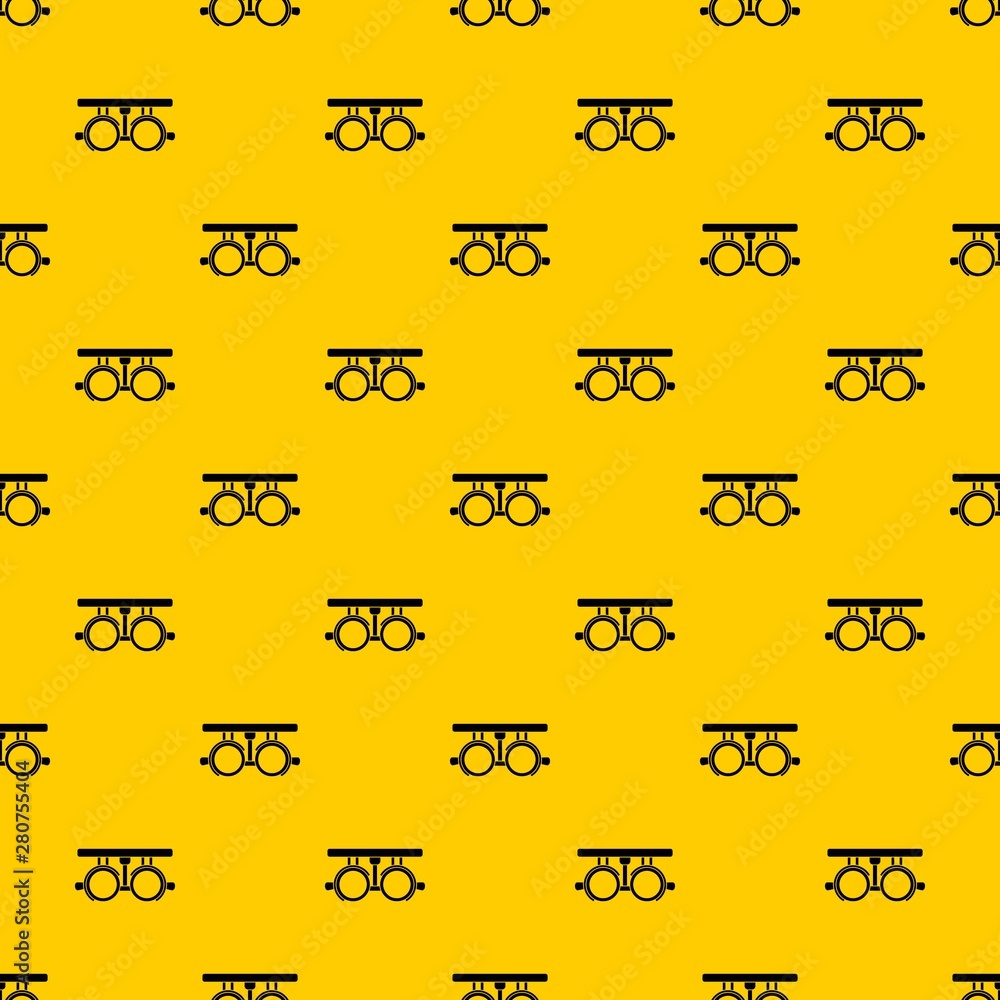 Poster trial frame for checking patient vision pattern seamless vector repeat geometric yellow for any desi