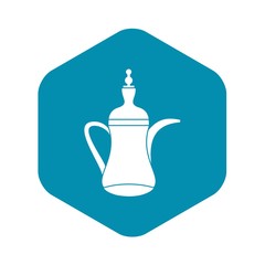 Oriental teapot icon. Simple illustration of oriental teapot vector icon for web