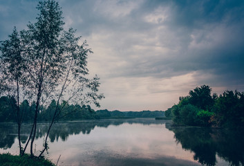 Cloudy sky in autumn morning