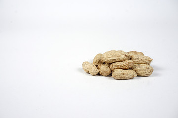 peanuts isolated on white background