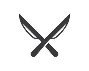 knife logo vector icon illustration
