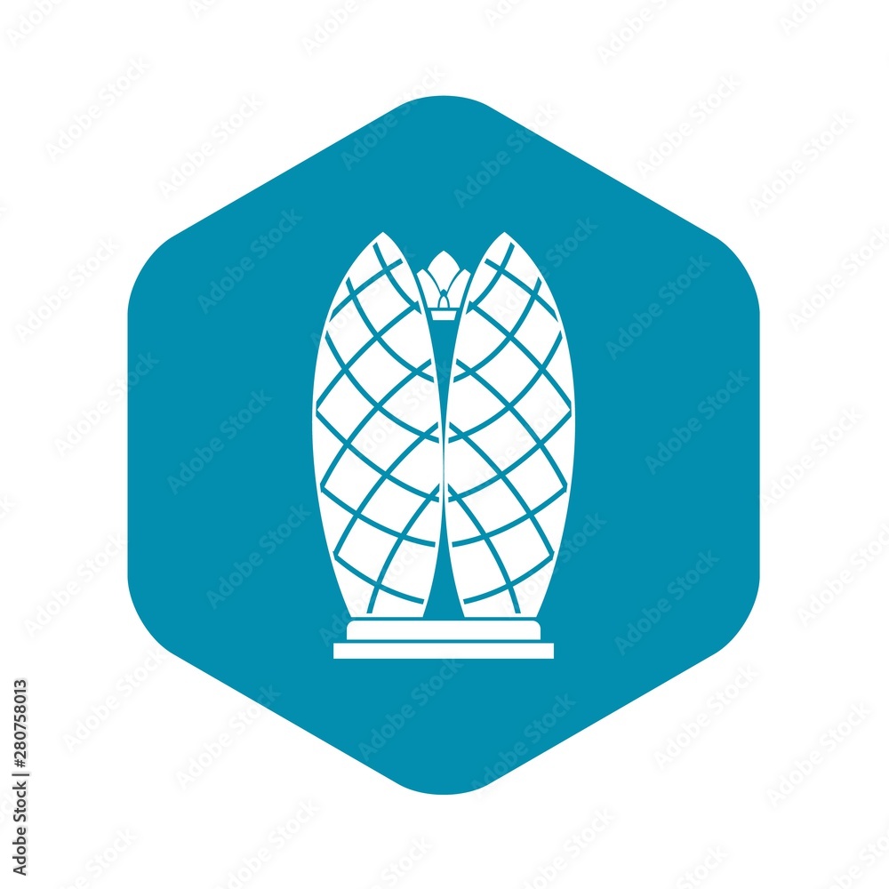Aufkleber skyscraper icon. simple illustration of skyscraper vector icon for web