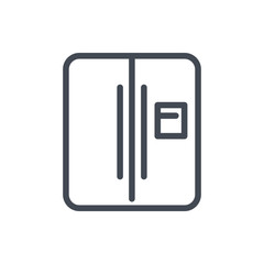 Refrigerator line icon. Vector outline sign.