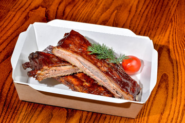 grilled beef steak with vegetables