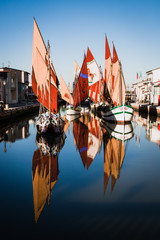 A morning on the Port of Leonardesco Canal, one of the most important monuments of Cesenatico, on...