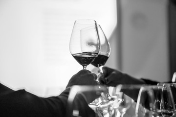 two glass of red wine