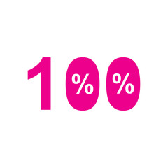Sale Tag 100 Percent icon vector
