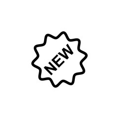New tag outline icon illustration isolated vector sign symbol