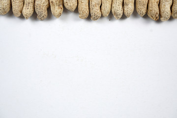 peanuts on white background
