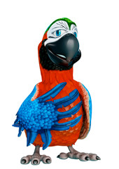 parrot cartoon saying girl come with papa © DM7