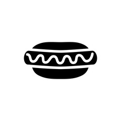 hot dog icon vector flat design