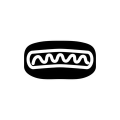 hot dog icon vector flat design