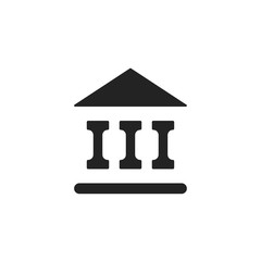 flat line bank icon symbol sign, logo template, vector, eps 10