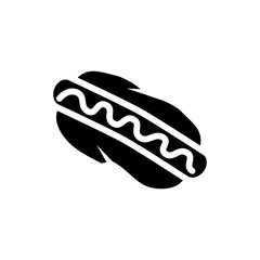 hot dog icon vector flat design