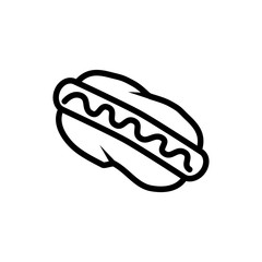 hot dog icon vector flat design