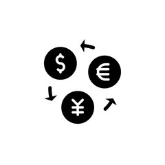 flat glyph currency icon symbol sign, logo template, vector, eps 10
