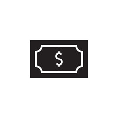flat glyph paper money icon symbol sign, logo template, vector, eps 10