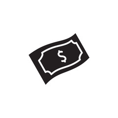 flat glyph paper money icon symbol sign, logo template, vector, eps 10