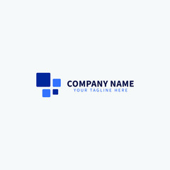 Blue Technology IT Logo Editable for IT business or service