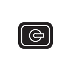 flat safe box glyph icon symbol sign, logo template, vector, eps 10