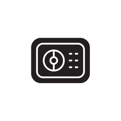 flat safe box glyph icon symbol sign, logo template, vector, eps 10