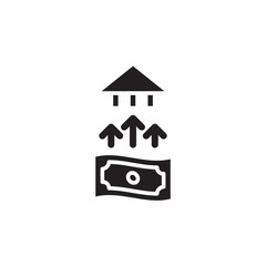 flat glyph transfer money icon symbol sign, logo template, vector, eps 10