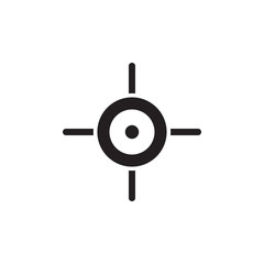 Obraz premium flat glyph gps, navigation, map marker, pointer location icon symbol sign, logo template, vector, eps 10