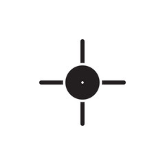 Obraz premium flat glyph gps, navigation, map marker, pointer location icon symbol sign, logo template, vector, eps 10