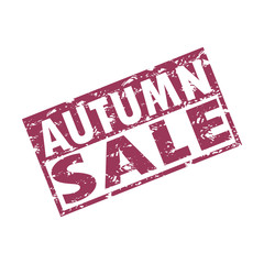 Autumn sale rubber stamp texture, print vector