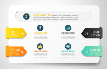 Design Business template 4 options or steps infographic chart element with place date for presentations,Creative marketing icons concept for statistic infographic,Vector EPS10.