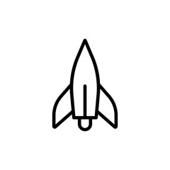 Rocket outline icon illustration isolated vector sign symbol