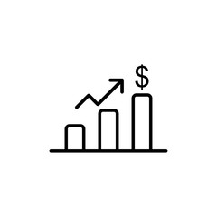 Statistics icon for web and mobile