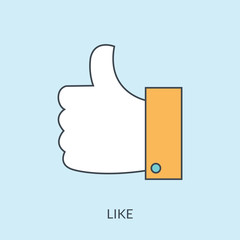 Like and dislike icons collection set. Thumbs up and thumbs down. Modern graphic elements for web banners, web sites, printed materials