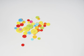 Pile of random colorful button for kids education
