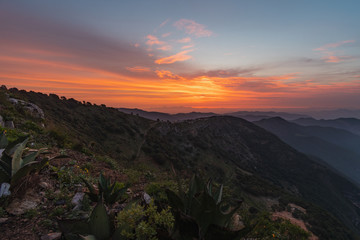 Fototapeta na wymiar The Famous Viewpoint of Cuatro Palos in Queretaro's Sierra