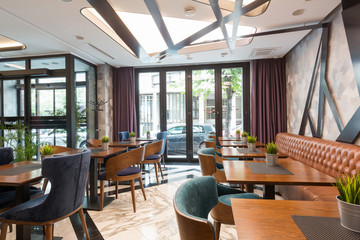 Interior of a modern hotel  lounge cafe bar restaurant