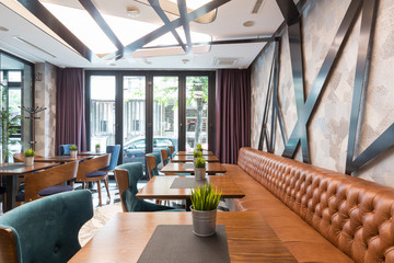 Interior of a modern hotel  lounge cafe bar restaurant