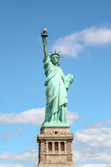 Fototapeta na wymiar view of The Statue of liberty in New York is American symbol