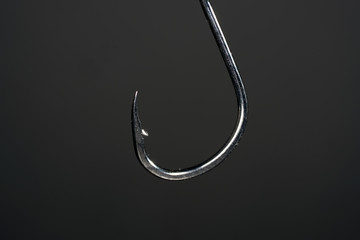 Fishing hook made of forged steel with re-sharpening especially pointed and sharp