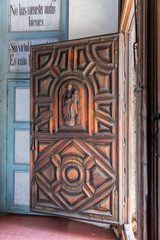 Old carved door in San Miguel de Allende, Mexico