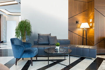 Interior of a modern hotel  lounge cafe bar restaurant