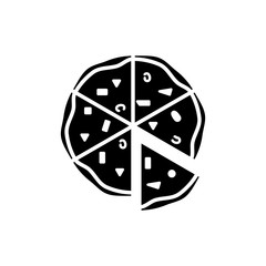 pizza icon vector flat design