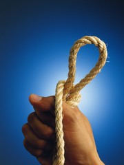 hand holding rope