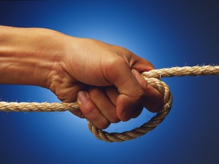 hand with rope