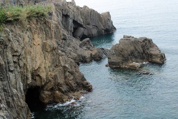 Seascape from Riomaggiore railway station, Cinque Terre