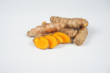 turmeric isolated on white background